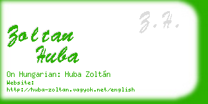 zoltan huba business card