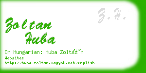 zoltan huba business card